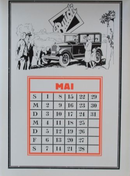 Buick Modelprogram Yearcalendar 1927 (8147)